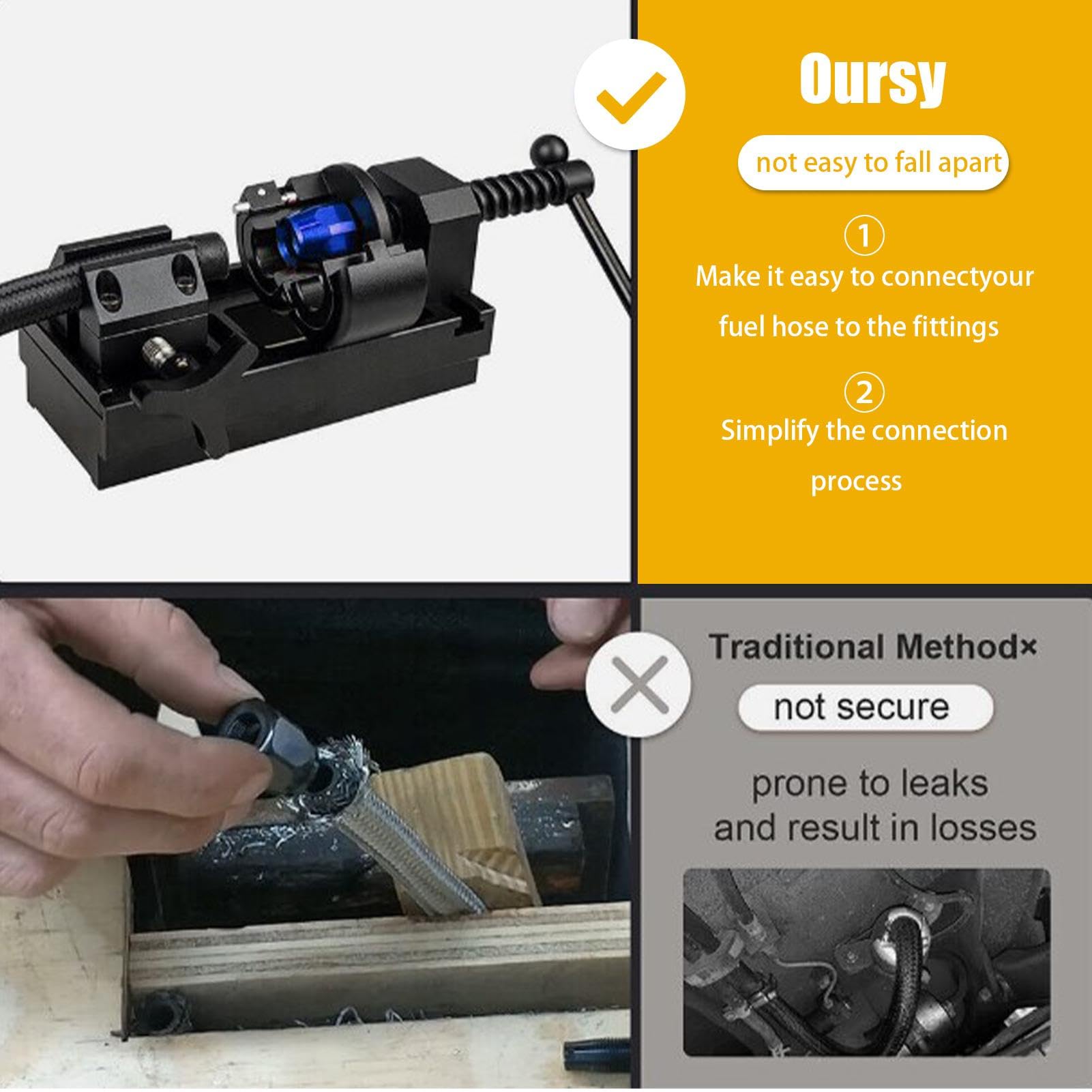 Teksome Kit raccordi olio,installazione raccordi olio | Strumento di disconnessione | Kit tubo olio motore, tubi olio di ricambio per autoveicoli, realizzati con precisione per la manutenzione 'auto