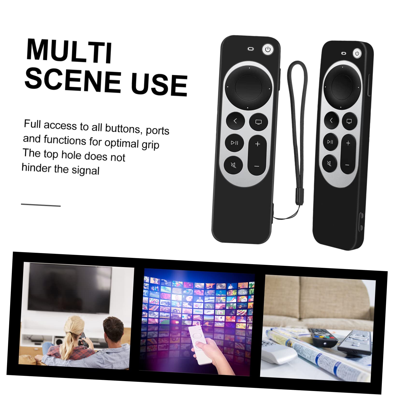 UKCOCO 5pezzi Custodia Protettiva Con Cinturino Compatibile Per Telecomando Tv Resistente Agli Urti Antiscivolo Facile Da Installare Protezione Completa Da Graffi e Polvere