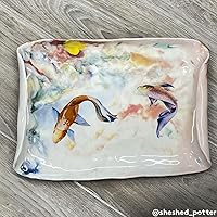 Vista 5 de Calcomanías de cerámica - Overglaze - Calcomanía de esmalte - Calcomanía de tobogán acuático Koi Fish
