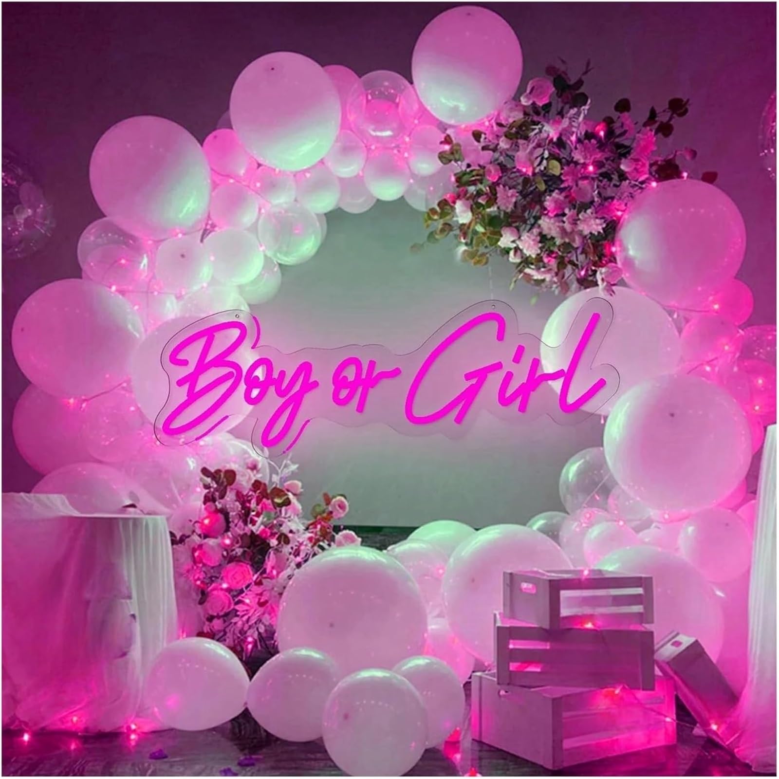 Per interni per decorazioni al neon Lampada ambientale rilassante con luci al neon, luminosità regolabile, segno per ragazzo o ragazza(D)