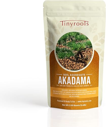 Akadama - Suelo para bonsái, tamaño de suelo de 0.276 in con polvo y partículas pequeñas eliminadas