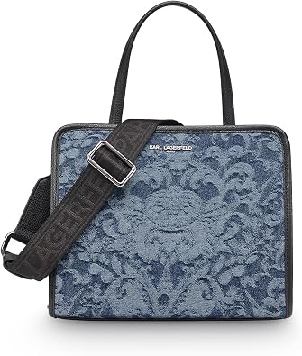 KARL LAGERFELD Paris Womens Satchel, Denim, One Size