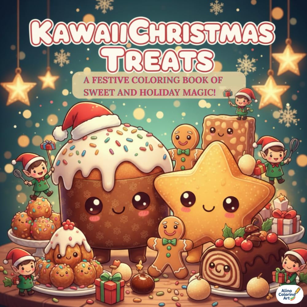 KAWAII CHRISTMAS TREATS: A FESTIVE COLORING BOOK OF SWEET AND HOLIDAY MAGIC!