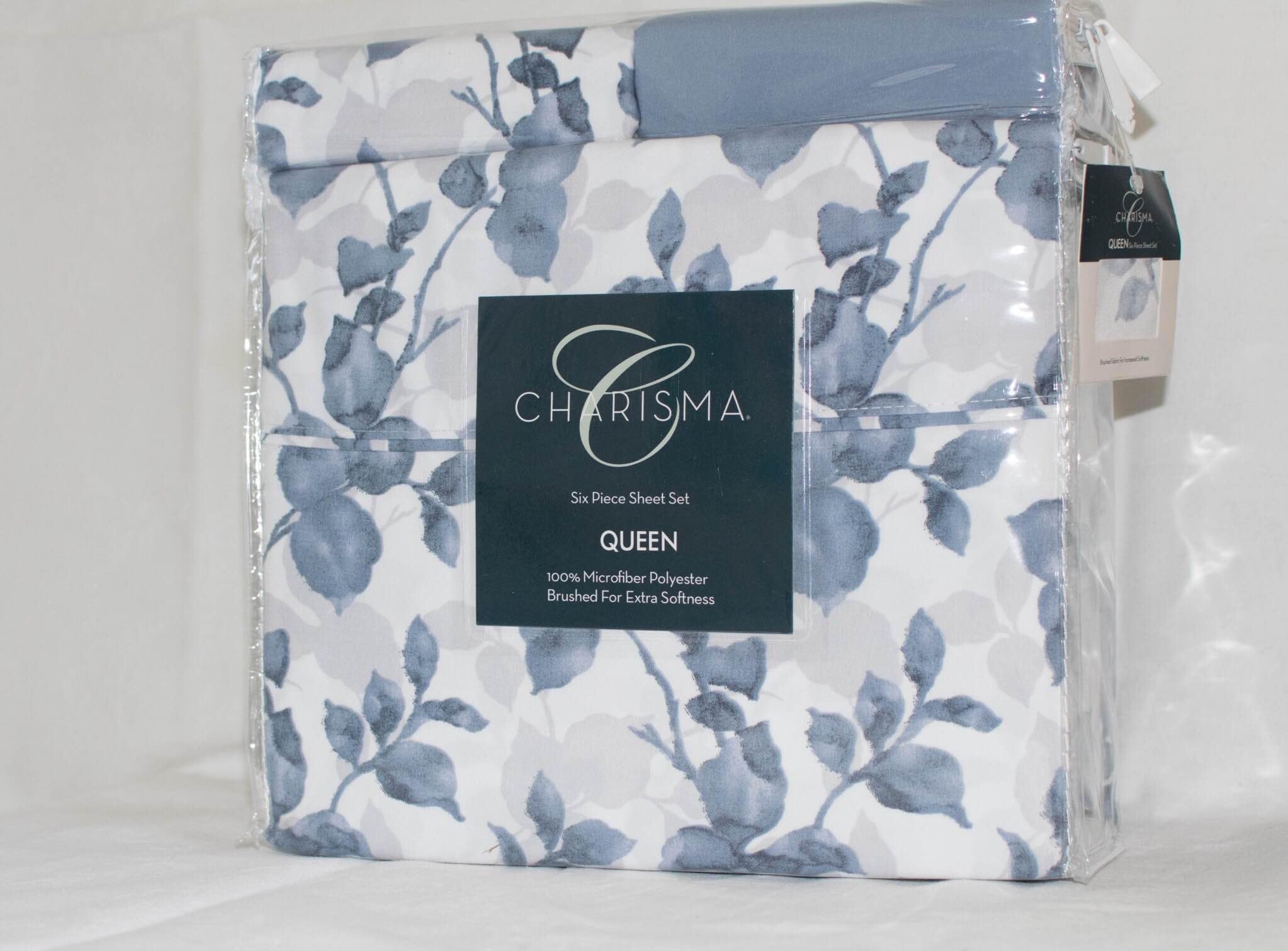 Charisma Microfiber 6 Piece Sheet Set - New 2016 Colors (Watercolor Leaves)