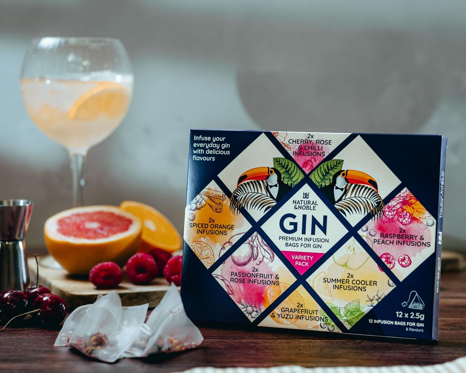 Confezione regalo di miscele per infusione di gin | Crea il tuo delizioso gin aromatizzato | Come visto su BBC Dragons' Den (2)