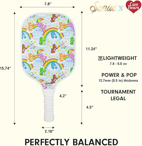 Miniatura 4 de Sonix Juego de 2 palas de pickleball | Aprobado por USAPA | Superficie de fibra de vidrio, núcleo de panal | Paquete de 2 paletas mixtas Care