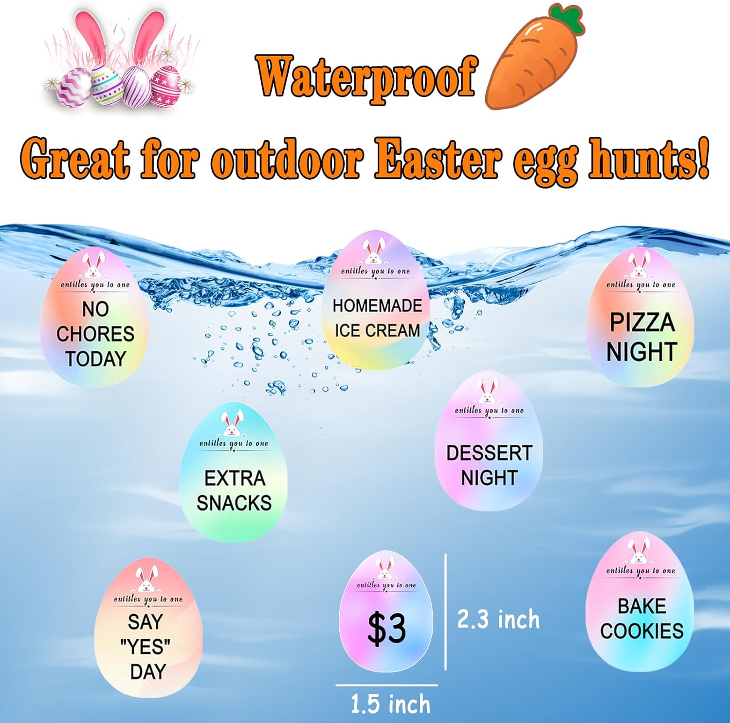 Easter Egg Fillers - 60pcs Easter Egg Tokens, Easter Eggs Filled Basket Stuffers Essentials Prefilled Party Favors Supplies, Family Games Hunt Prize Bulk Activity Gifts for Boys Girls Teens Exchanges