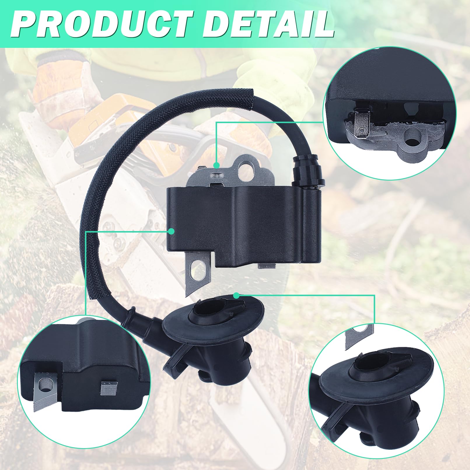 Adefol Modulo bobina di accensione per Stihl MS181 MS211 MS211C MS171 serie ricambi con candela 1139 400 1307
