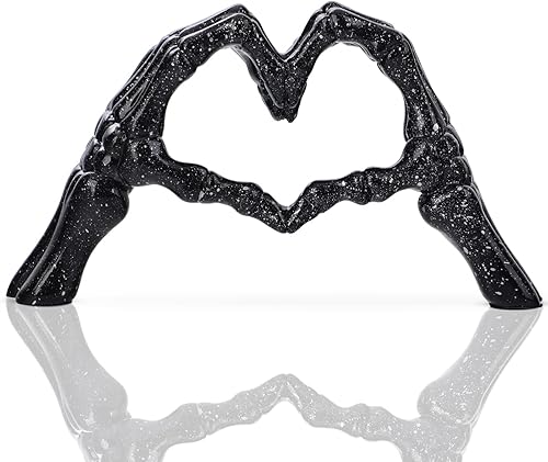 Estatuas de gestos a mano, en forma de corazón, decoración de escultura de gestos de dedos, resina abstracta de mano, estatua de gestos de amor,