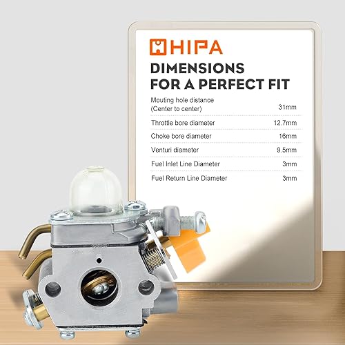 Miniatura 7 de Hipa 308054043 CS26 SS26 Carburador para Ryobi Homelite SS30 CS30 EX26 BC30 26cc TP30 SX135 25cc RY09050 TP26 30cc recortadora soplador de hojas