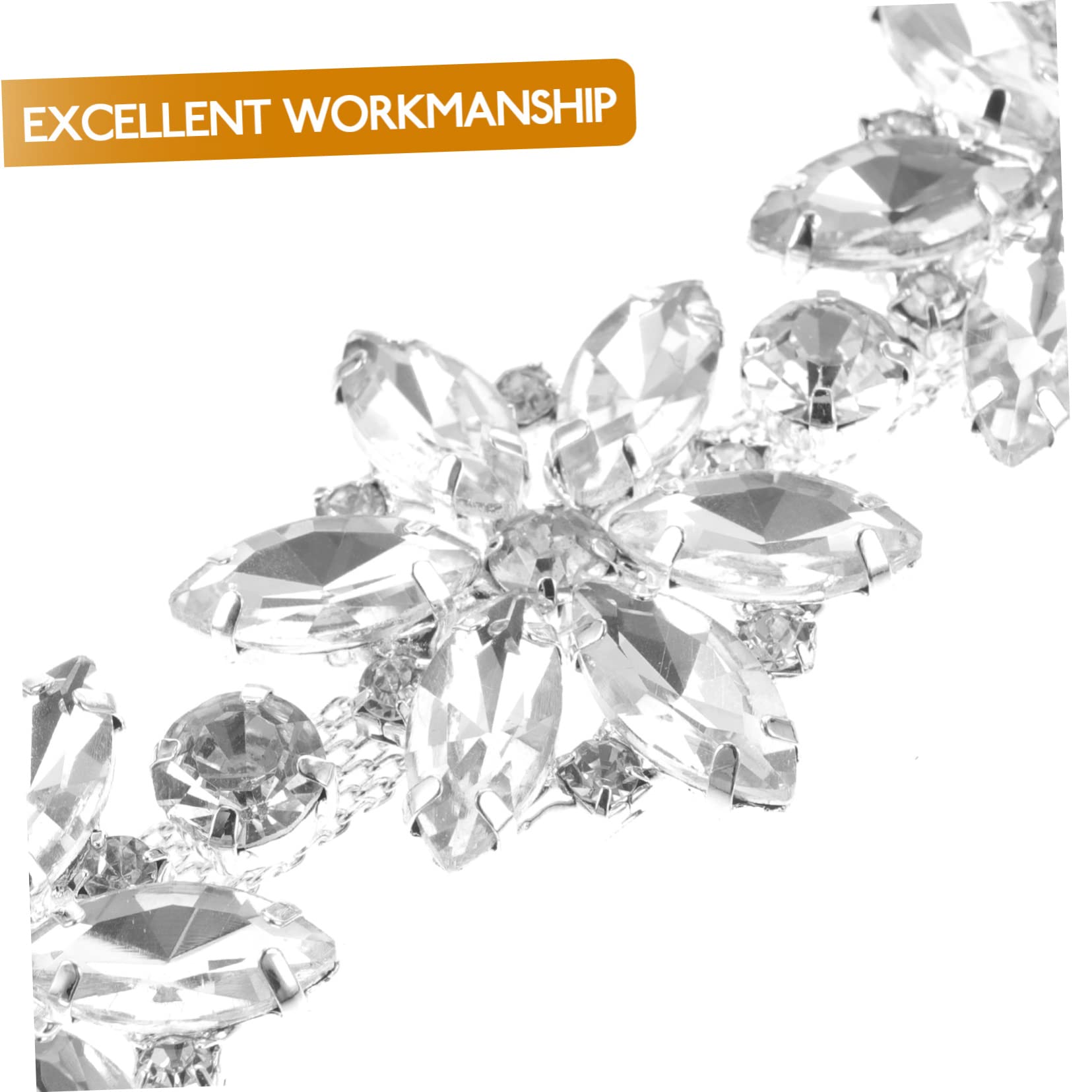 SEWACC 5stücke Strass-blumenapplikation Für Hochzeitsgürtel Dekorative Strass-patches Für Kleidung Schuhe Accessoires Blättriges Design Für -projekte Und Anlässe