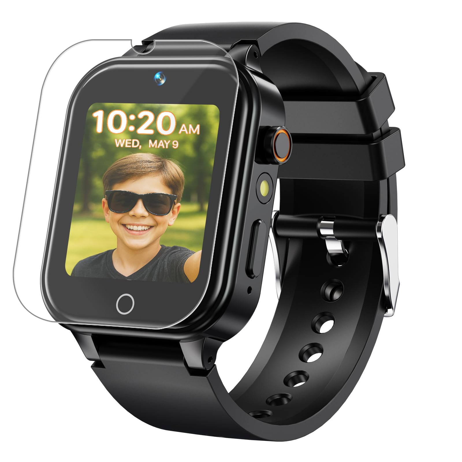 DERUI 1.5 Inches Kids Smart Watch for Boys Girls, 26 Puzzle Games, Smartwatch with Camera, Pedometer, Video Voice Music Player Learning Card, Birthday