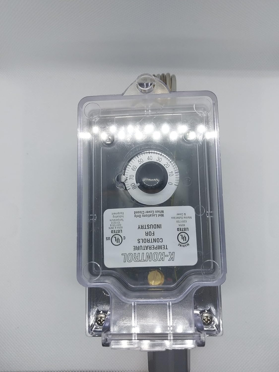 K Kontrol Portable/Pre-Wired Thermostat, Fahrenheit and Centigrade Temperature Controller, KP16110-A