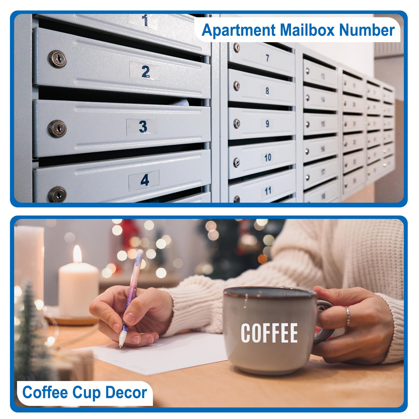 PATIKIL Lot De 60 Feuilles De 12 Feuilles D'autocollants En Vinyle Pour Lettres De L'alphabet Et Chiffres Pour Loisirs Créatifs, Boîte Aux Lettres, Décoration De Salle De Classe, 6,3 Cm, Noir Flash