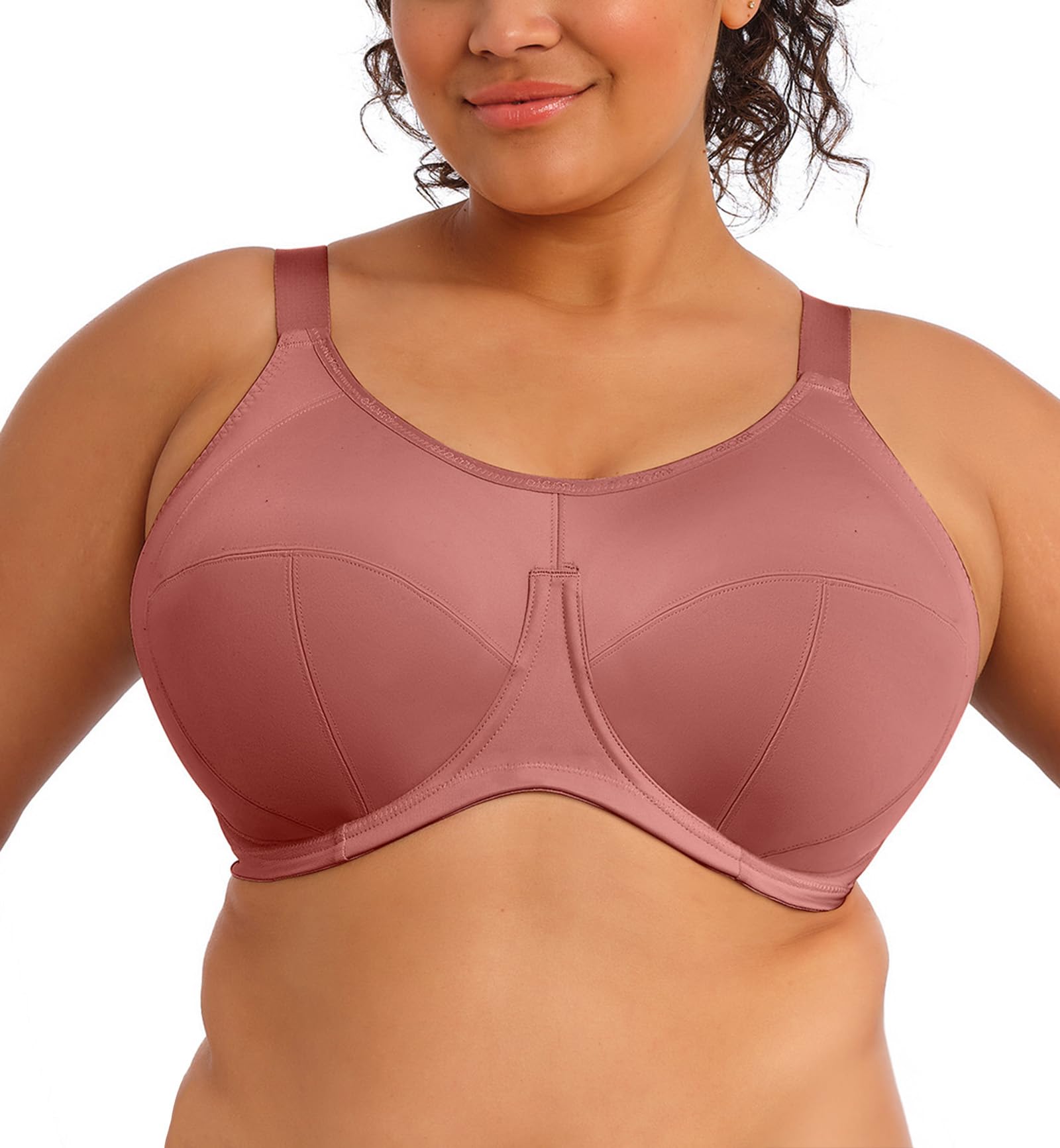 Elomi Womens Energise Sports Bra: High Impact Support. Non-Compression Design, Racerback Option. UK Sizes D-k, Us Sizes D-o