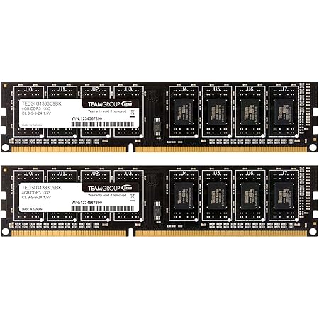Amazon Team デスクトップ用メモリ Ddr3 1333mhz Pc3 永久保証 Ecoパッケージ 4gbx2枚 8gbkit Team メモリ 通販