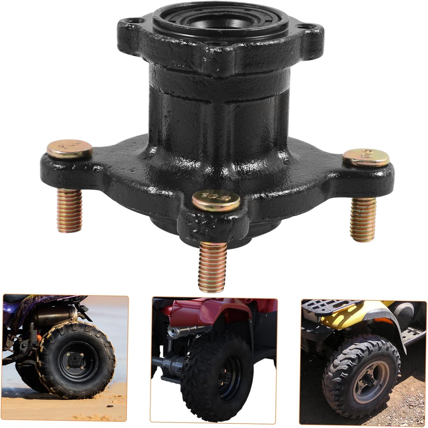GARVALON 2pcs Axle Hub Wheel Rim for Atv Spacing Easy Installation for Beach and Off-road Use Compatible Buggies and Quad