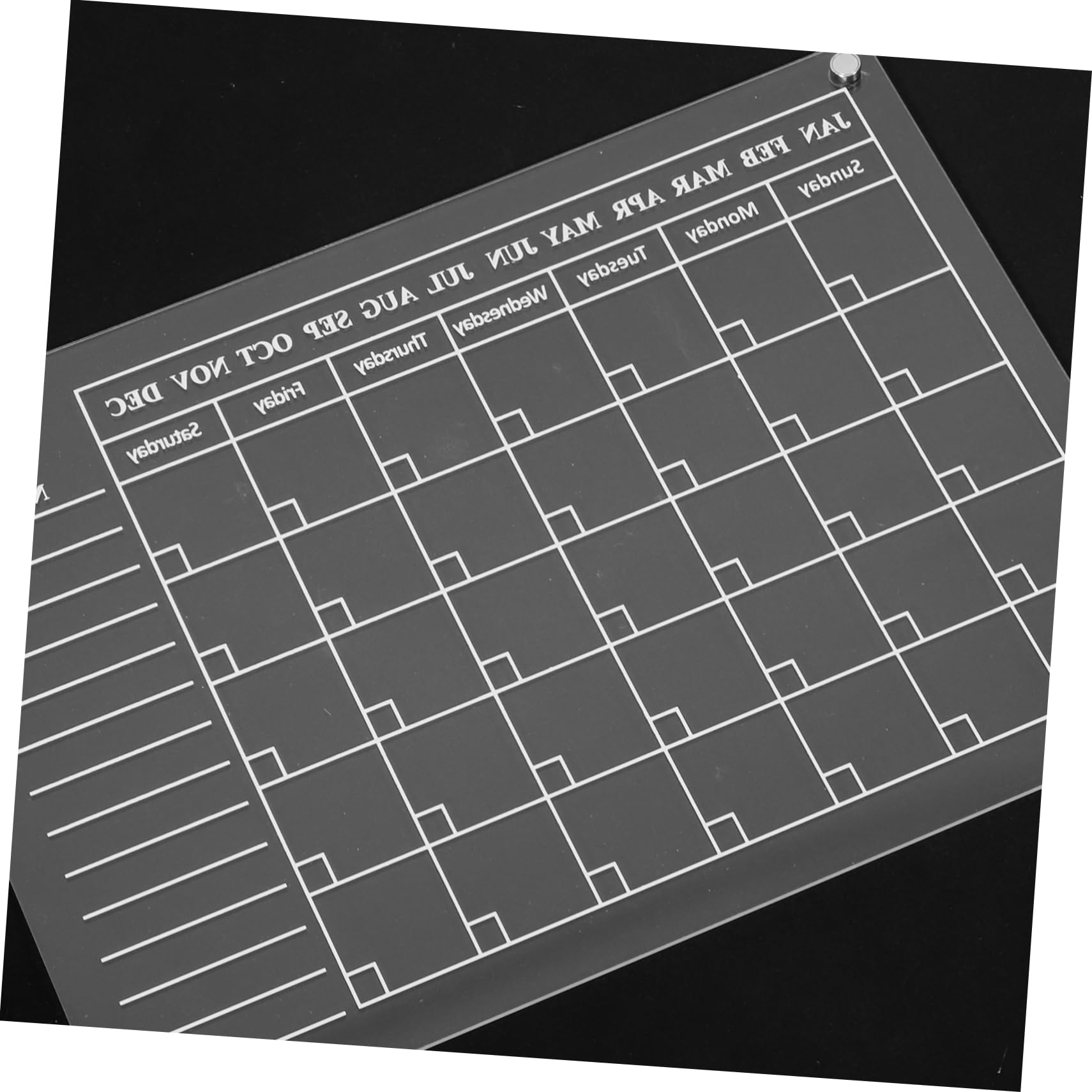 Lurrose 4 Stück Trocken Abwischbare Acryltafel Trocken Abwischbarer Kalender Aus Acryl Trocken Abwischbarer Tafelkalender Magnetischer, Trocken Abwischbarer Kalender Magnetischer Kalender