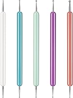 Coyaho 5-Pc Ball Embossing Stylus Set: Precision Tracing Tools for Paper Transfer, Nail Art Dotting & Clay Sculpting (1.0-3.0mm Tips)