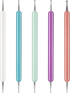 Coyaho 5-Pc Ball Embossing Stylus Set: Precision Tracing Tools for Paper Transfer, Nail Art Dotting & Clay Sculpting (1.0-3.0mm Tips)