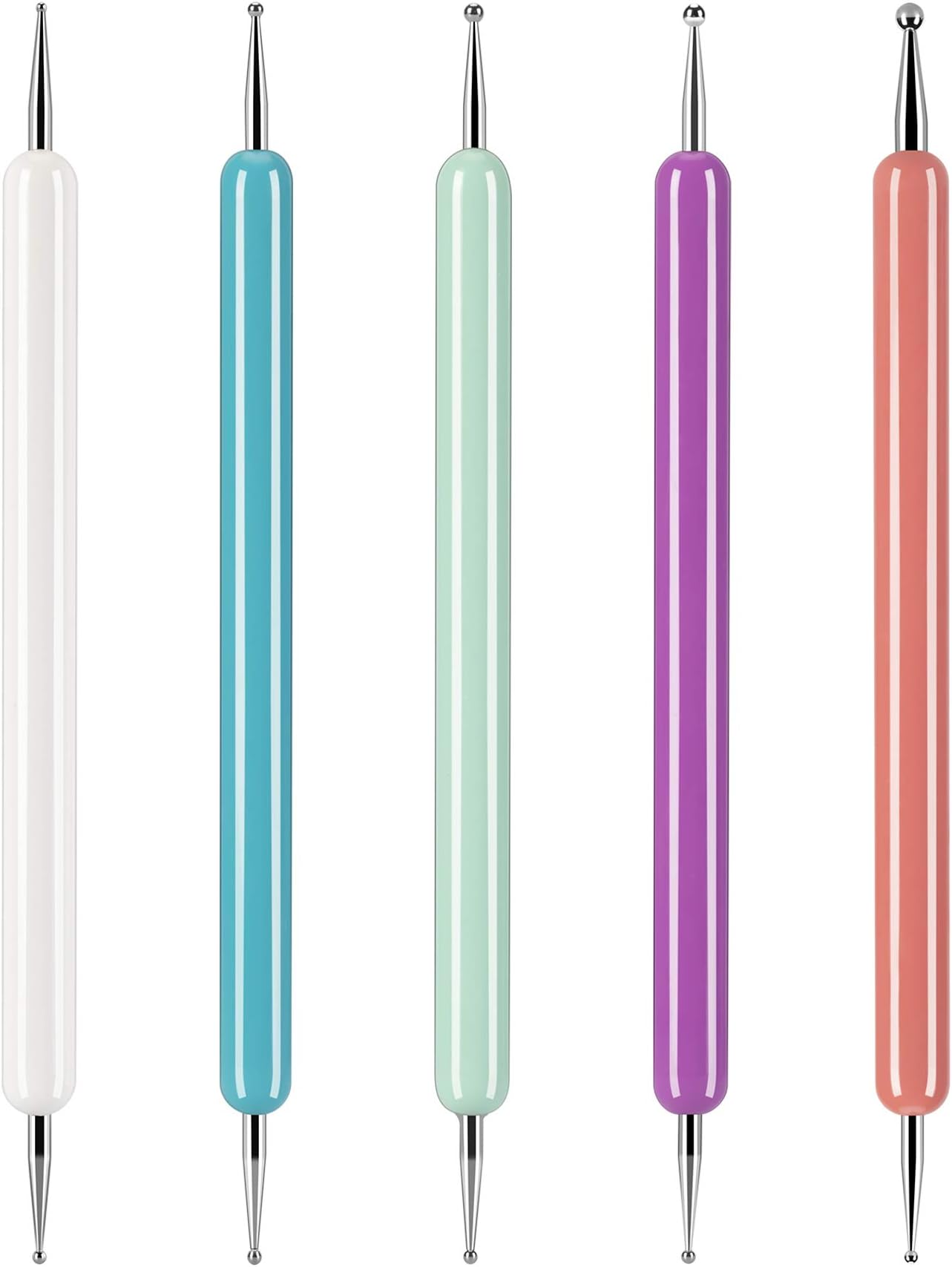5 Pcs Pattern Tracing Stylus, Ball Embossing Stylus for Transfer Paper, Tracing Tools for Drawing, Embossing Tools for Paper, Art Dotting Tools for Nail Art, Ball Tip Clay Tools Sculpting Stylus