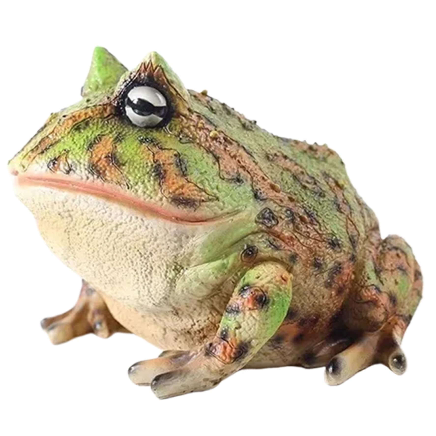 Hintyne Frog Statue Garden Sculpture & Statue 3.9x2.8x3.2'' Realistic Resin Frog Garden Waterproof Figurine for Patio Lawn Decoration