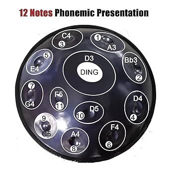 新品 22インチ 12音 ハンドパン 440hz スチールタングドラム 打楽器 Amazon | ハンドパンドラム - ハンドパン スチールドラム