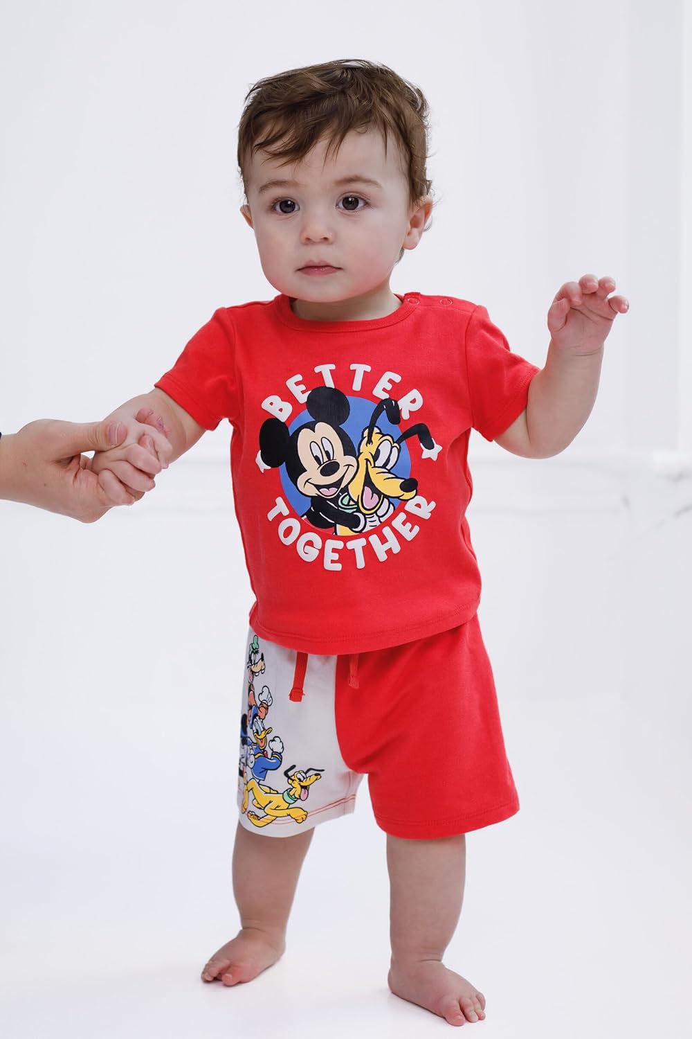 Disney T-Shirt and French Terry Shorts Outfit Set Newborn to Little Kid Sizes (Newborn - 5) - Image 2