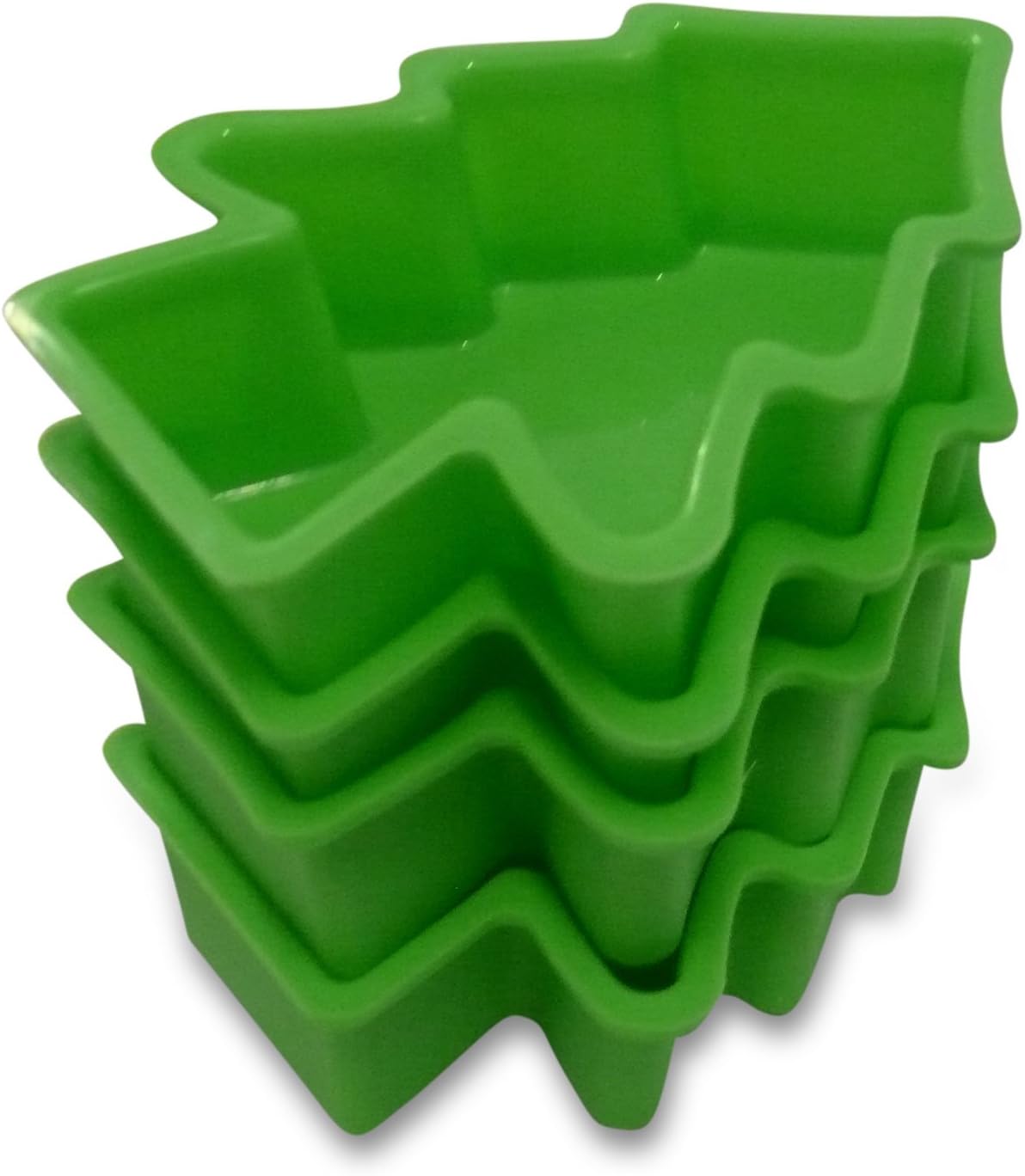 Kitchen Haven Silicone Baking Molds Cake Pans Tree Green, Set of 4