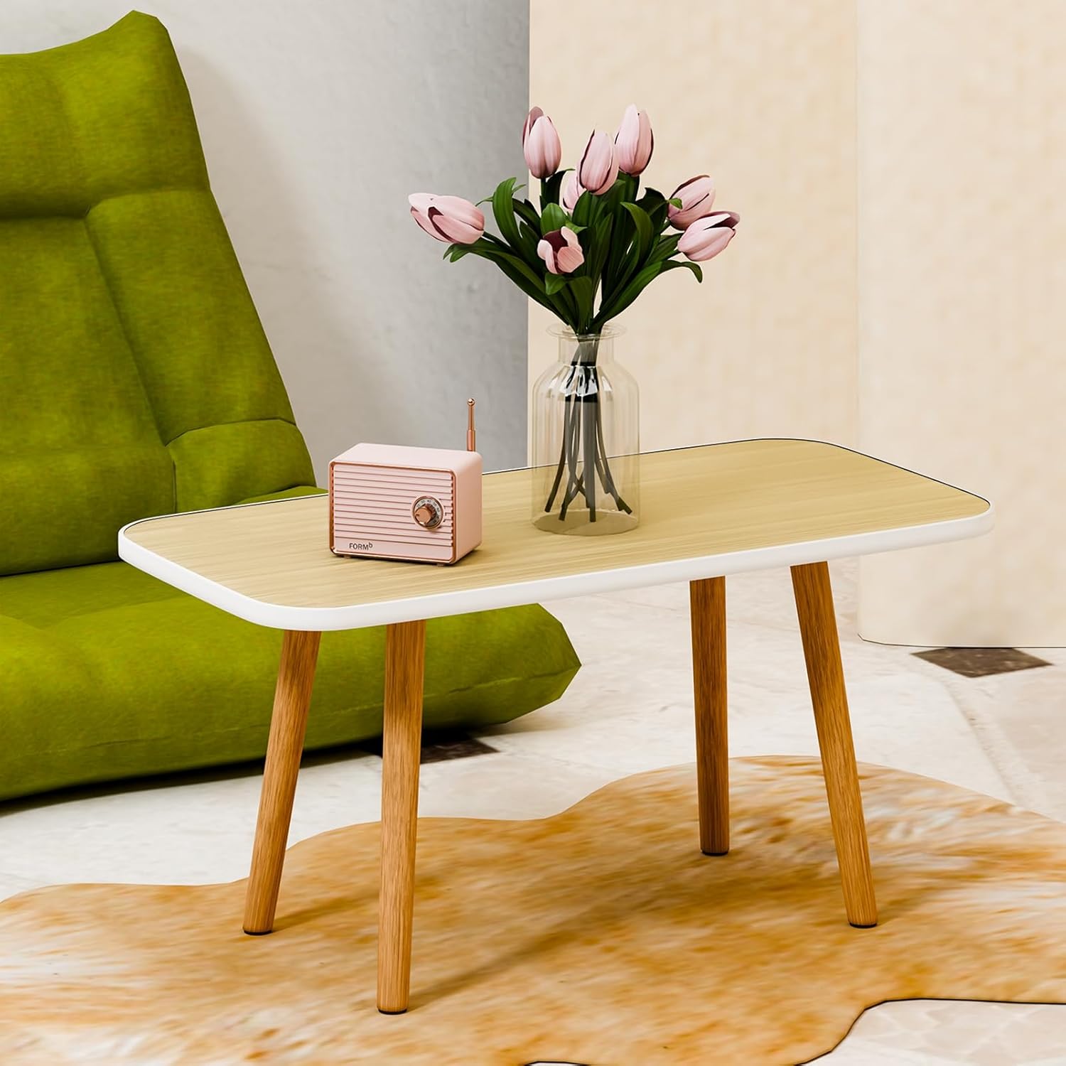 Amazon.com: mufojyez Small Side Table, Modern Floating Window Coffee ...