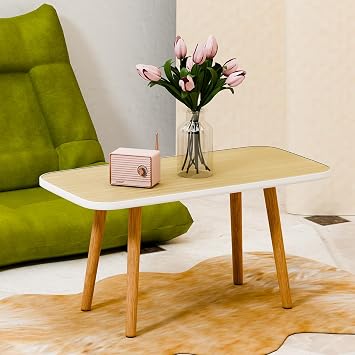 31.5 Inch Rectangle Coffee Table,Modern Wood Coffee Table Center Display Table for Living Room Farmhouse Coffee Table Tea Table with Wood Grain Desktop Wooden