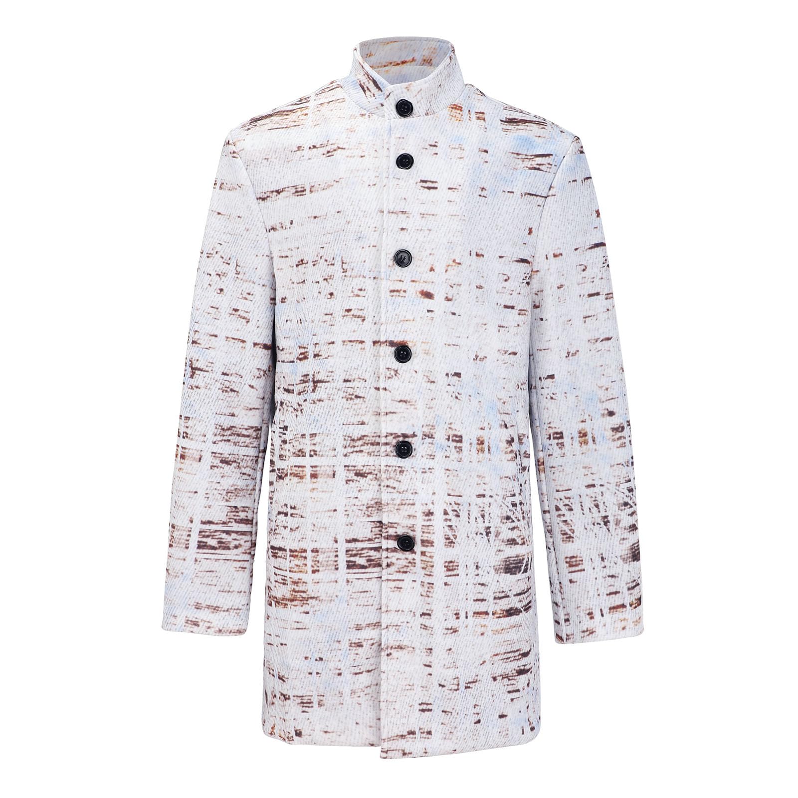 Abrigos de invierno para hombre Reino Unido – Forro polar acolchado para hombre, manga larga, abrigo de invierno para hombre, talla grande, cuello de solapa, chaqueta de piel acolchada de manga larga,