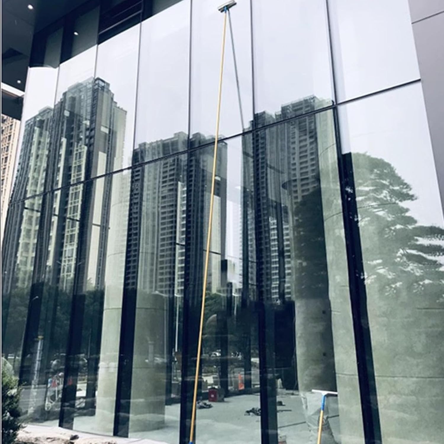 Detachable Titanium Alloy Window Cleaning Tool Extension Pole, Window Washing Equipment with Long Handle, Squeegee Window Cleaner, for Car Indoor Outdoor High Windows 5 6 7 8 9 10 12m Long(12m/472.4in