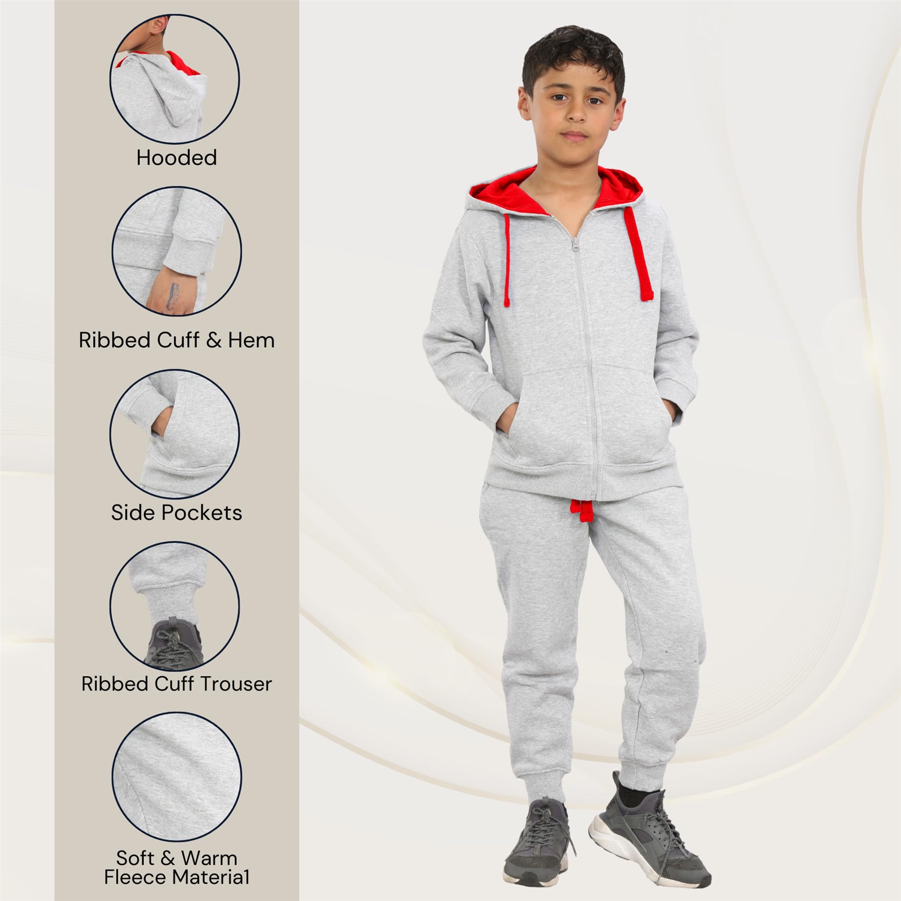 Nowy chłopięcy dzieci kontrastowy dres z kapturem dres treningowy u góry dołu dres do joggingu dres