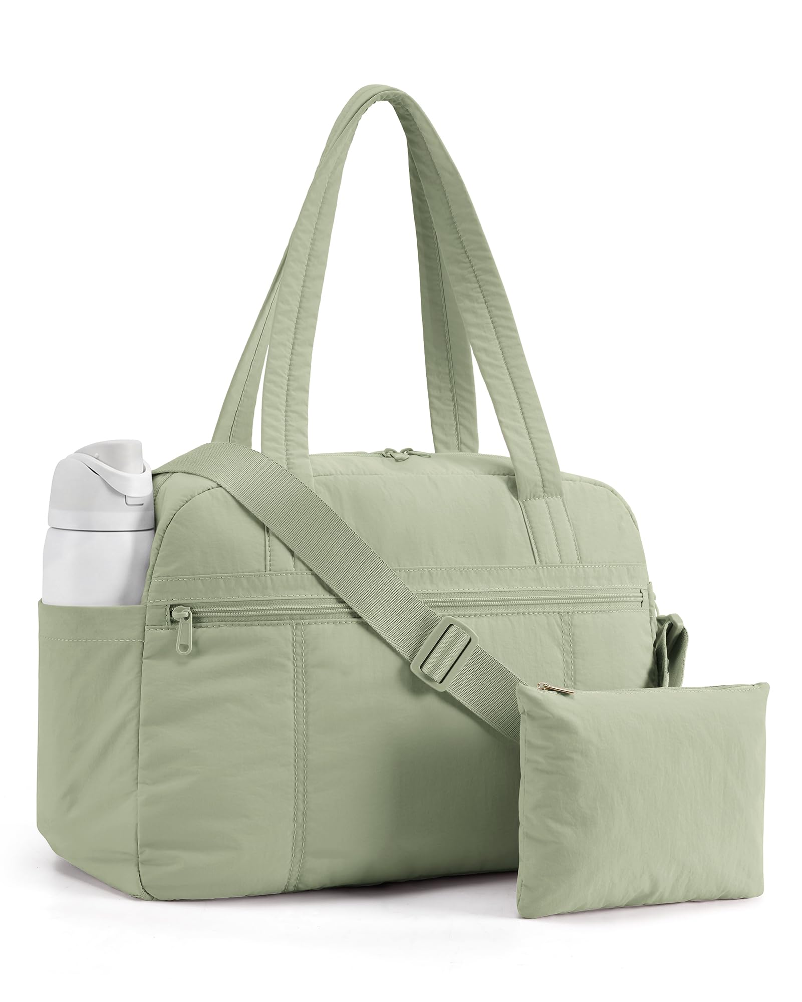 LIGHT FLIGHT Women's Gym Bag 24L Travel Bag with Small Makeup Pouch Lightweight Sports Bag Underseat Cabin Bag Carry on for EasyJet Ryanair Waterproof Weekend Overnight Handbag