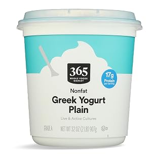365 By Whole Foods Market Greek Yogurt Plain Nonfat 32 Ounce