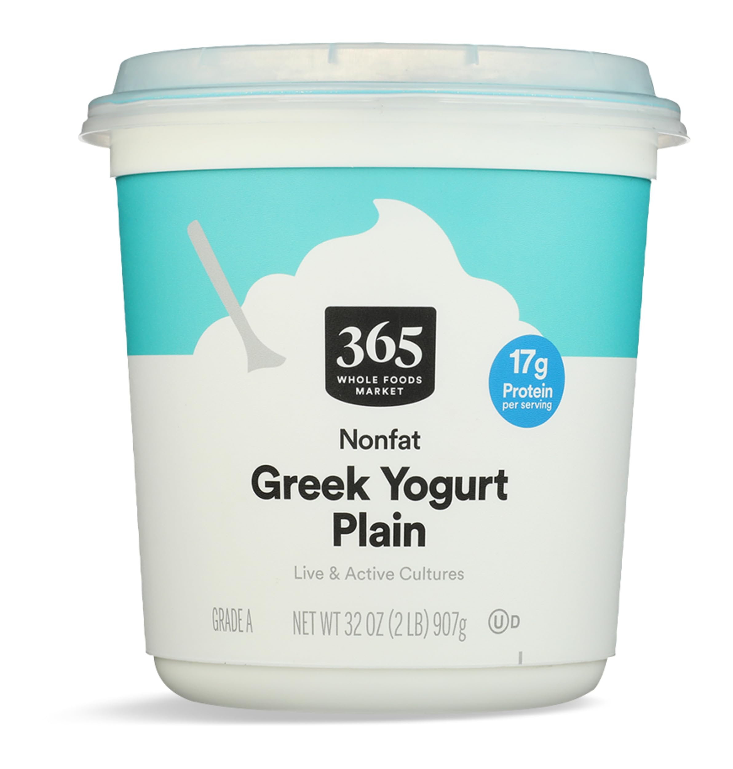 365 By Whole Foods Market Greek Yogurt Plain Nonfat 32 Ounce