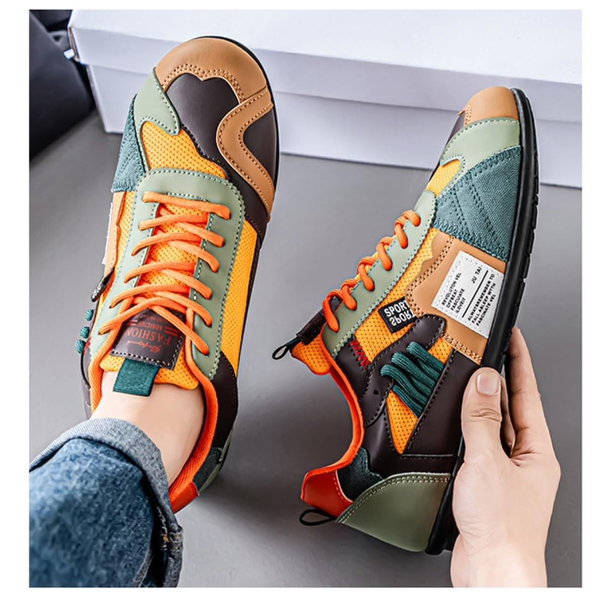 Scarpe Sportive Basse, Traspiranti, Leggere, Resistenti all'Usura, Antiscivolo, da Uomo