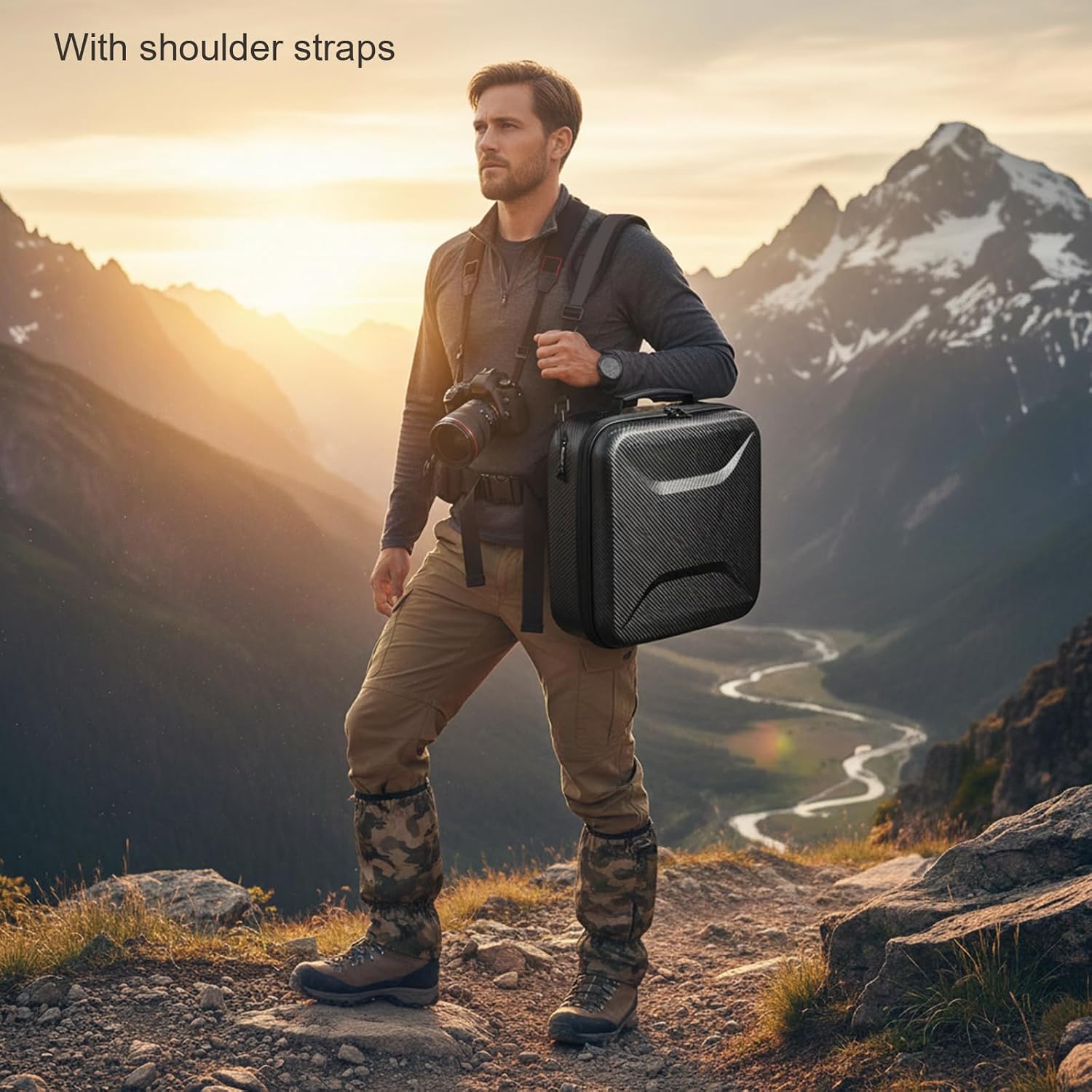 Starlink Mini Case – Protective Travel Carrying Case for Starlink Mini Dish, Kickstand, Pipe Adapter, Power Adapter & Cables Splash-Resistant, Shockproof