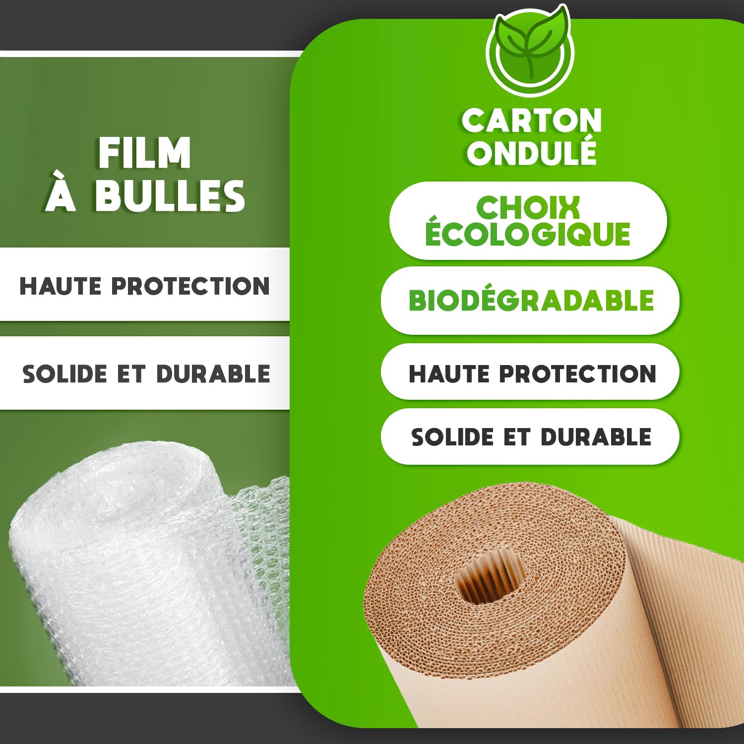 Rouleau Carton Ondulé Simple Face EXCEART - Protection Emballage Et Bricolage - 500x30cm