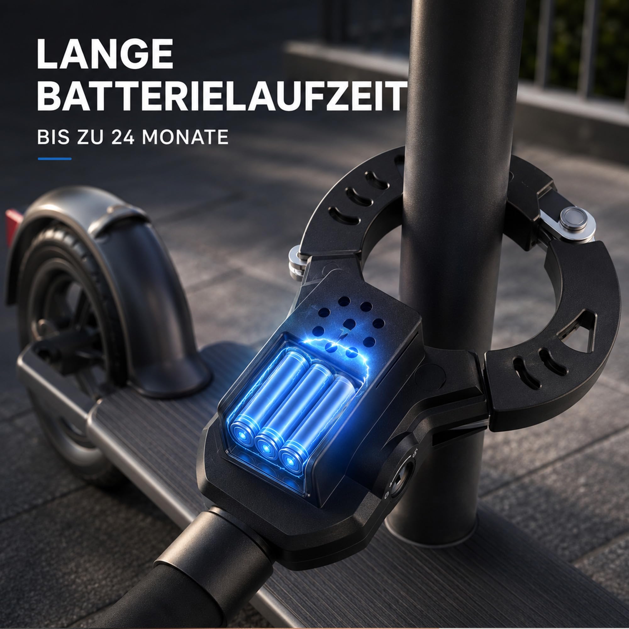 Antivol pour scooter électrique avec alarme 110 dB, menottes avec clé, chaîne de 90 cm avec poche, chaîne en acier de 8 mm, protection antivol pour scooter électrique, vélo, vélo électrique