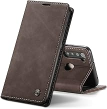 Chocoyi Coque Cuir pour Xiaomi Redmi Note 8 Pro, Protection Housse en Cuir PU Portefeuille,Fermeture Magnétique,Fentes pour Cartes,Fonction de Support.-Café
