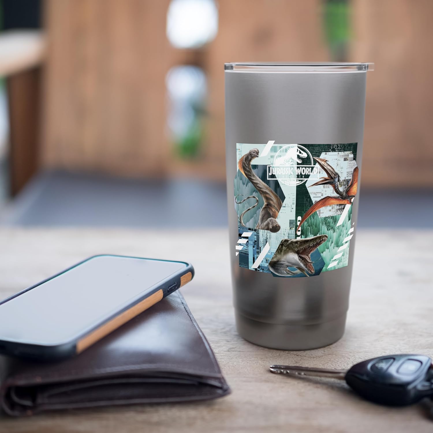 Jurassic World Rebirth Fragmented Titans Stainless Steel Insulated Tumbler