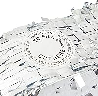 Vista 6 de BLUE PANDA Cuerda de piñata para perro con forma de hueso, pequeña, 16.8 x 10 x 3 pulgadas, lámina plateada, piñata de cumpleaños de perro