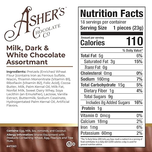 Miniatura 2 de Ashers Chocolates Surtido de pretzels cubiertos de chocolate dulces gourmet y salados pequeños lotes de chocolate Kosher propiedad familiar desde