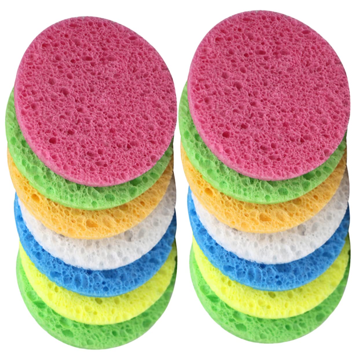 Didiseaon 125 Piezas Puff facial de compresión esponjas para limpiar esponja de maquillaje redonda comprimido soplo de maquillaje en polvo esponja limpiadora limpio Fundación Puff limpiador