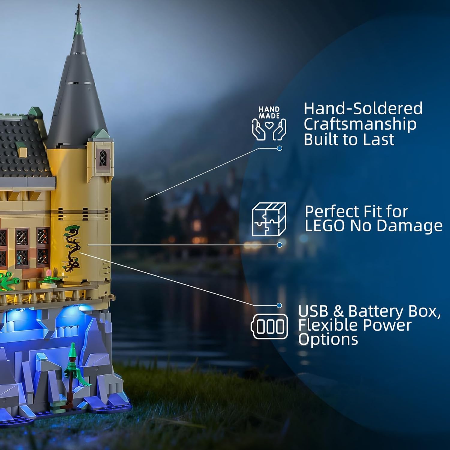 YEABRICKS LED Light for Lego-76463 Harry Potter: Hospital Wing Building Blocks Model (Building Set NOT Included) image 3