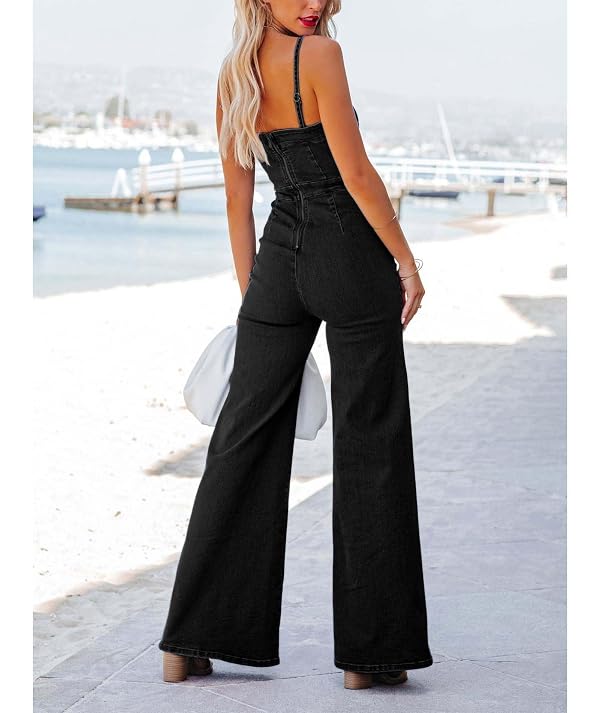 xxxiticat Women's Denim Jumpsuit Sleeveless Wide Leg Romper Overall BN-2XL by xxxiticat - Used condition - Image 3