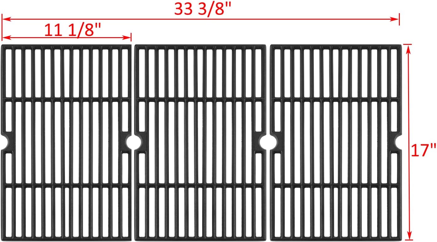 Oklagarden 720-0898 720-0896B Grill Grates for Nexgrill 6 Burner Replacement Parts 720-0896 720-0896E 720-0896C Grill Grates Replacement Nexgrill Deluxe 720 Series 720/730 0896E Cooking Grids 17 Inch