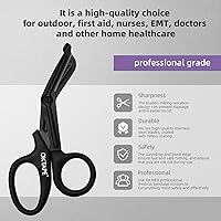 Vista 3 de OK TAPE Shears - Bandage Scissors，Medical Scissors, EMT Trauma Shears, Non-Stick Scissors, First Aid Outdoor Stainless Steel Teflon, Black Handle
